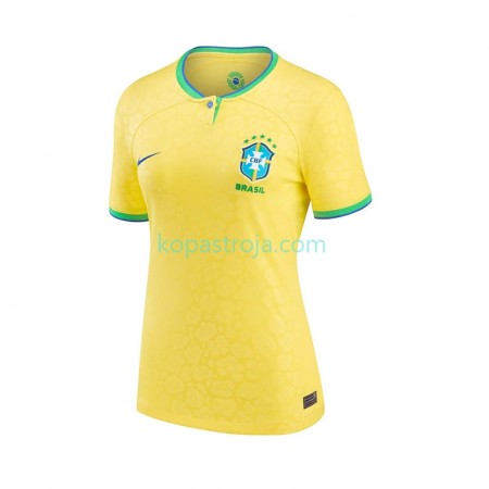 Billiga Fotbollströjor Brasilien Dam Hemma tröja WM 2022 Kortärmad